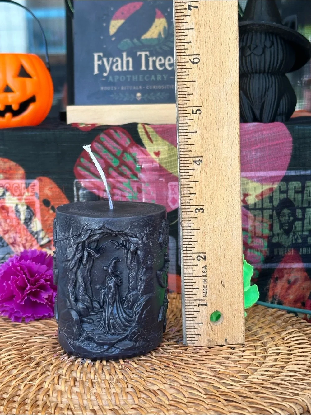 Black Witch in the Woods Pillar Candle